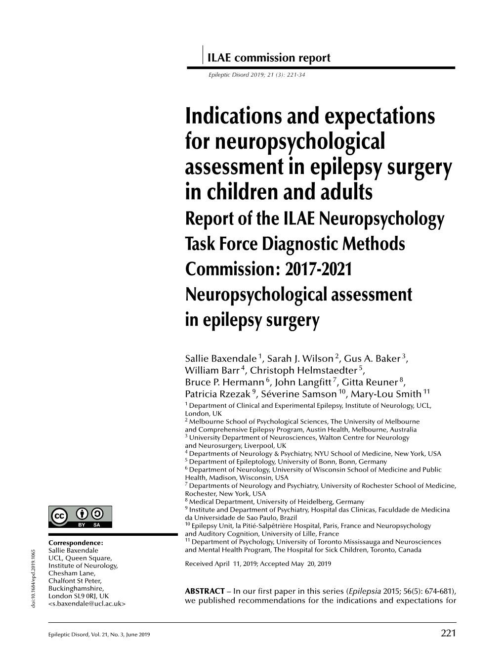 Indications and Expectations for Neuropsychological Assessment in Epilepsy Surgery in Children and Adults