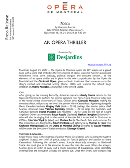 Tosca: an Opera Thriller