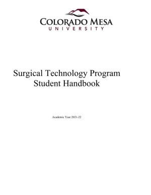 Surgical Technology Program Student Handbook
