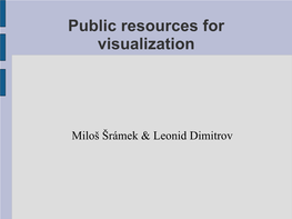Public Resources for Visualization
