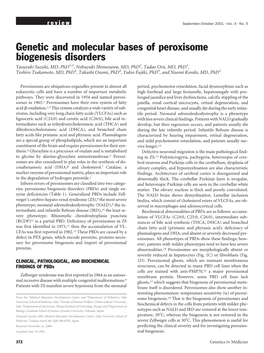 Genetic and Molecular Bases of Peroxisome Biogenesis Disorders