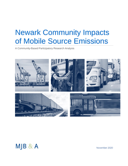 Newark Community Impacts of Mobile Source Emissions a Community-Based Participatory Research Analysis