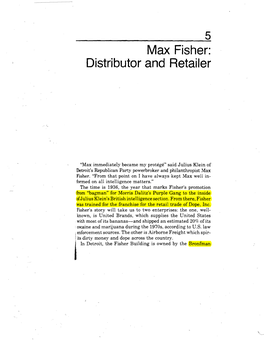 Max Fisher: Distributor and Retailer