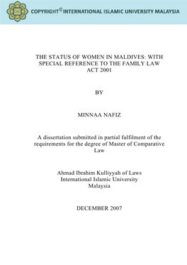 With Special Reference to the Family Law Act 2001