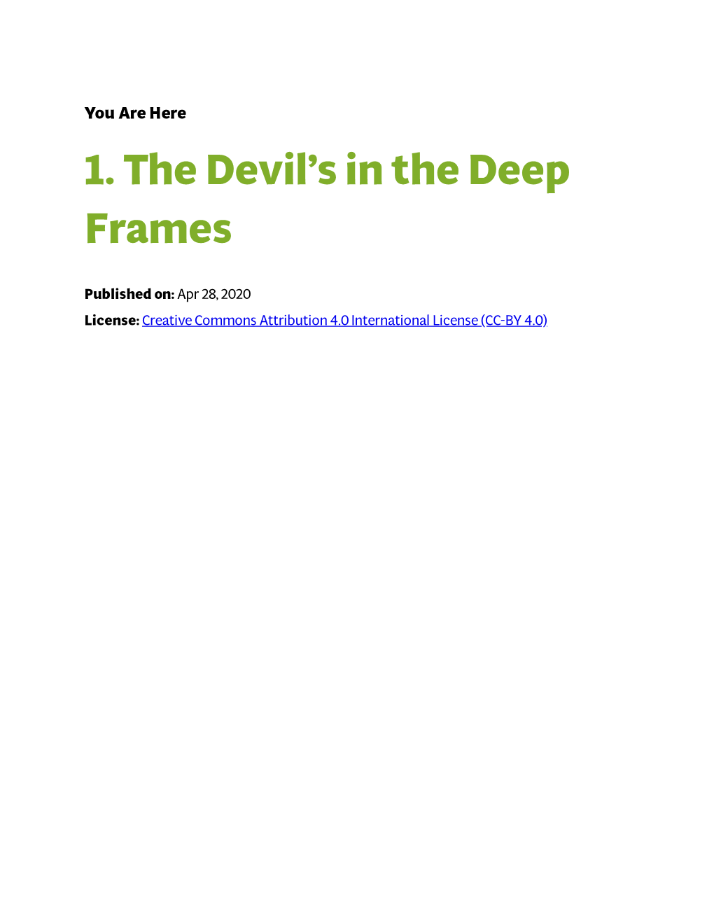 1. the Devilˇs in the Deep Frames