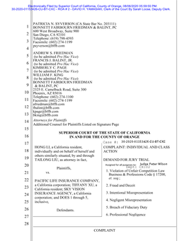 (CA State Bar No. 203111) BONNETT FAIRBOURN FRIEDMAN & BALINT