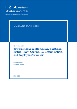 Towards Economic Democracy and Social Justice: Profit Sharing, Co-Determination, and Employee Ownership