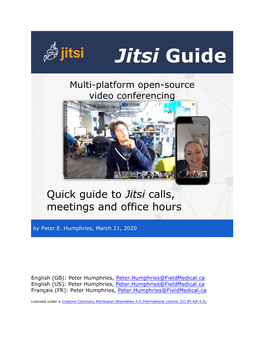 Jitsi User Guide