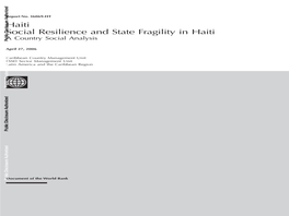 2. the Haitian People: Demographics, Poverty, and Socioeconomic Outcomes and Risks