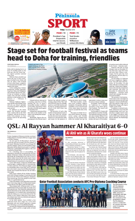 Stage Set for Football Festival As Teams Head to Doha for Training, Friendlies