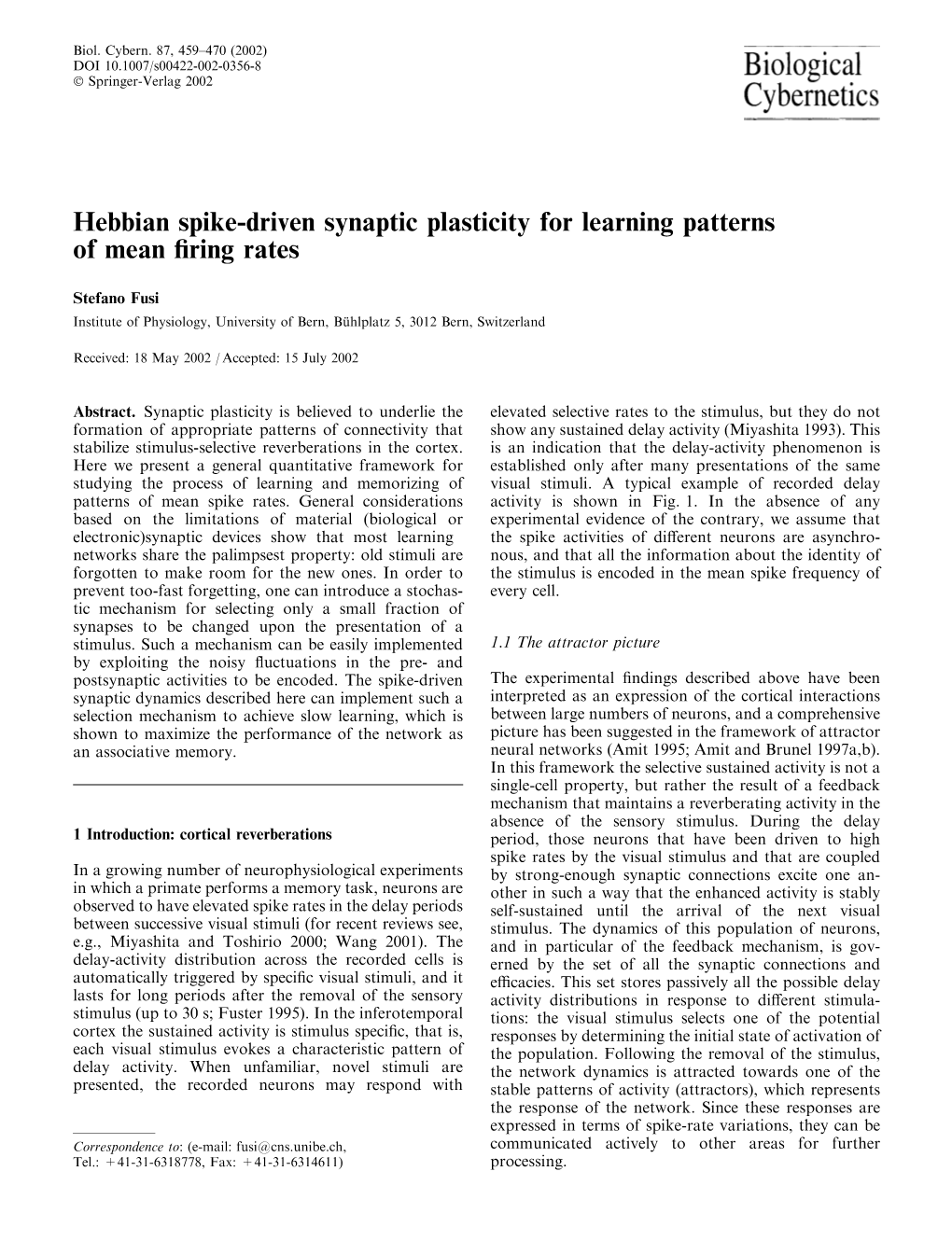 Hebbian Spike-Driven Synaptic Plasticity for Learning Patterns of Mean ﬁring Rates