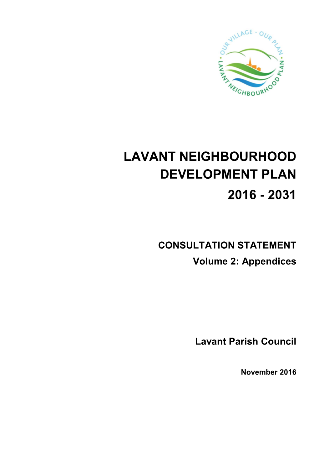 Lavant Neighbourhood Development Plan 2016 - 2031