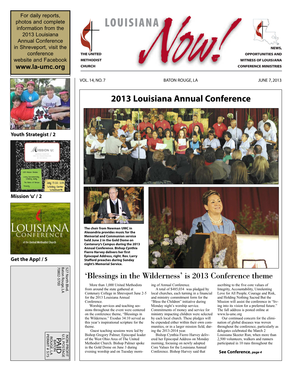 2013 Louisiana Annual Conference in Shreveport, Visit the Conference Website and Facebook VOL