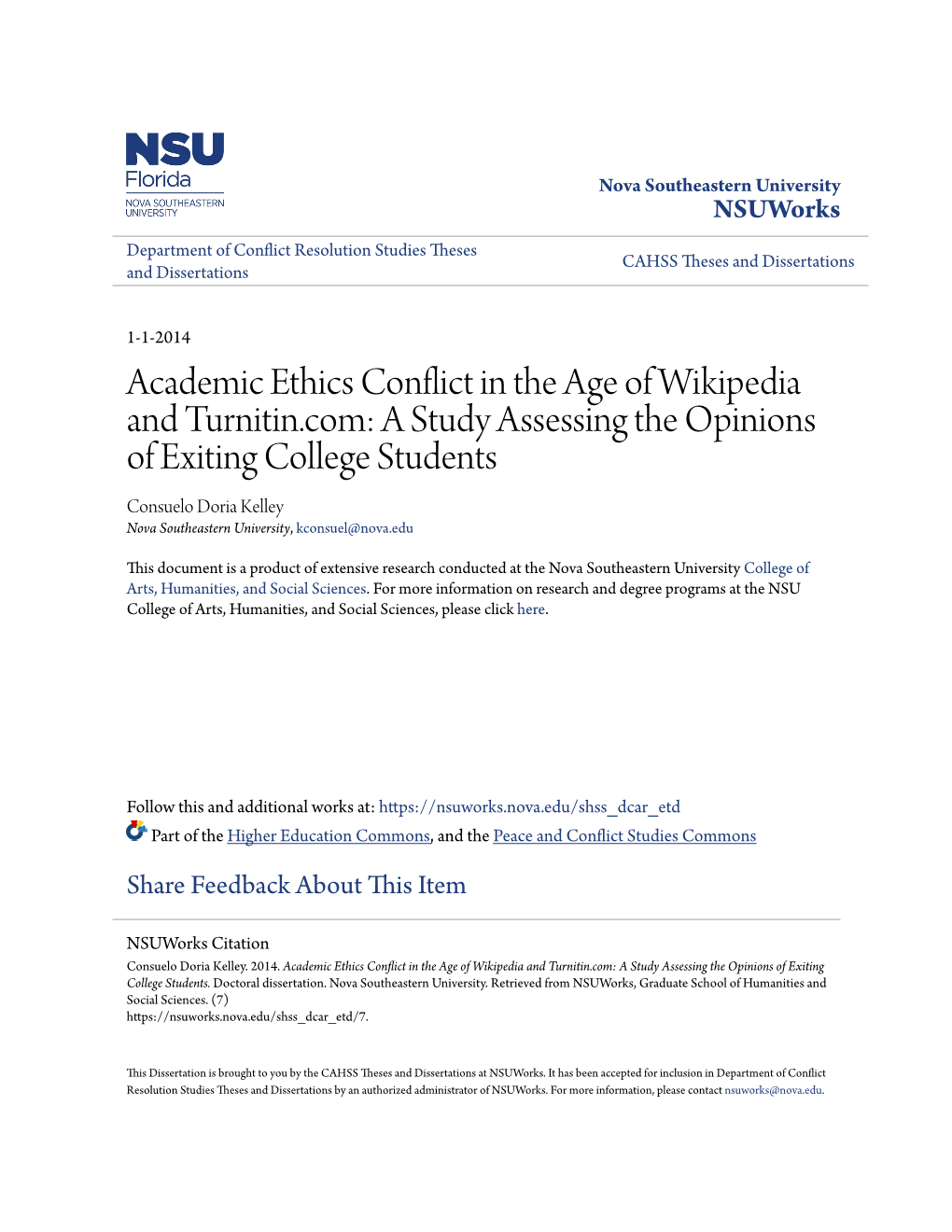 Academic Ethics Conflict in the Age of Wikipedia and Turnitin