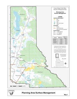 Maps 1 to 12 for the Coeur D'alene Resource Management Plan