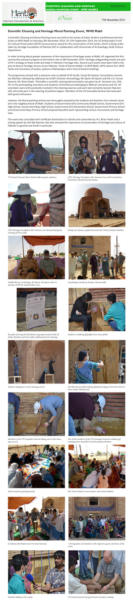 Scientific Cleaning and Heritage Mural Painting Event, WHS Makli