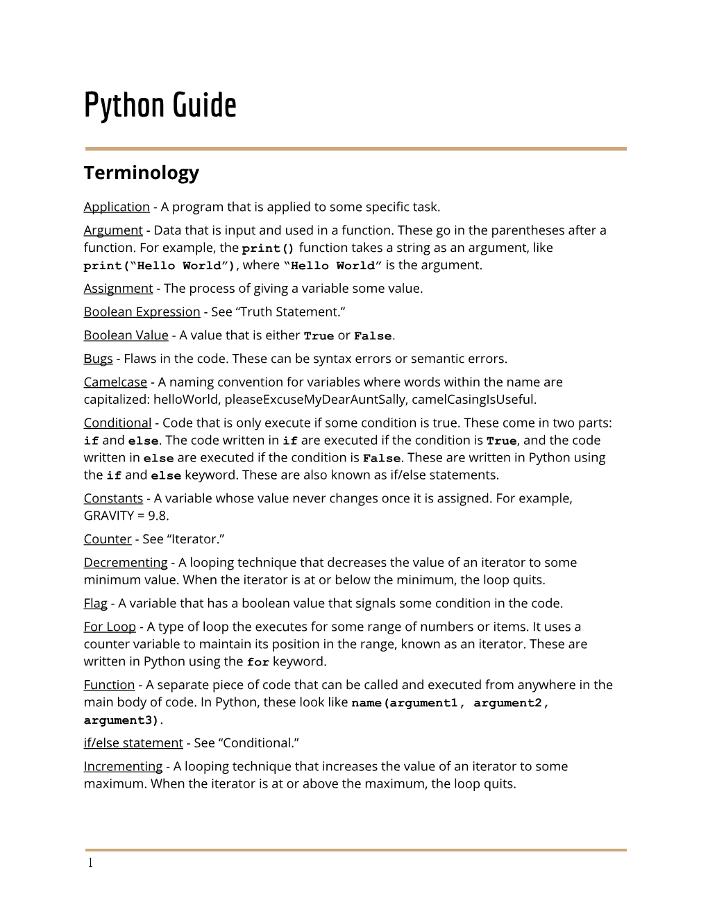 Python Guide