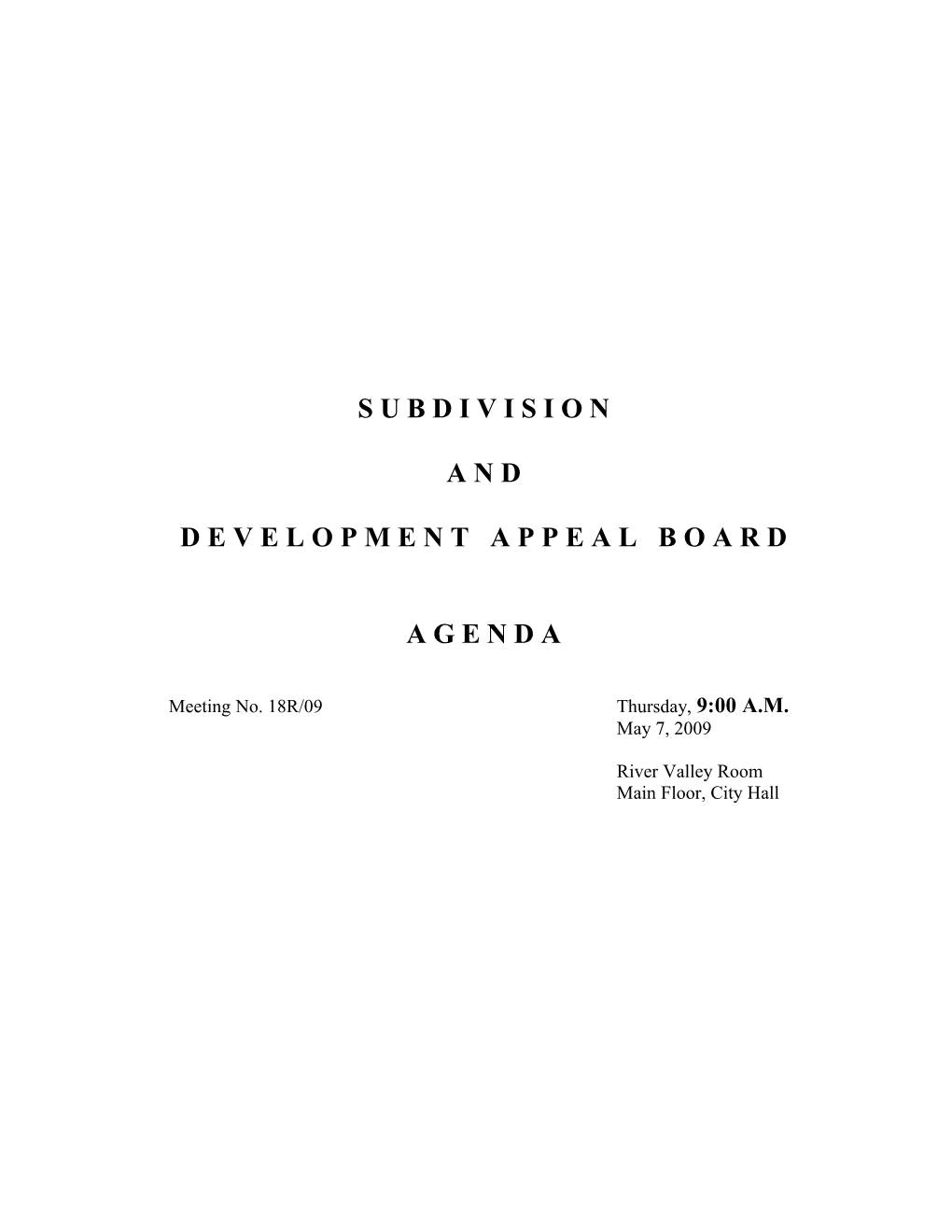 Subdivision and Development Appeal Board