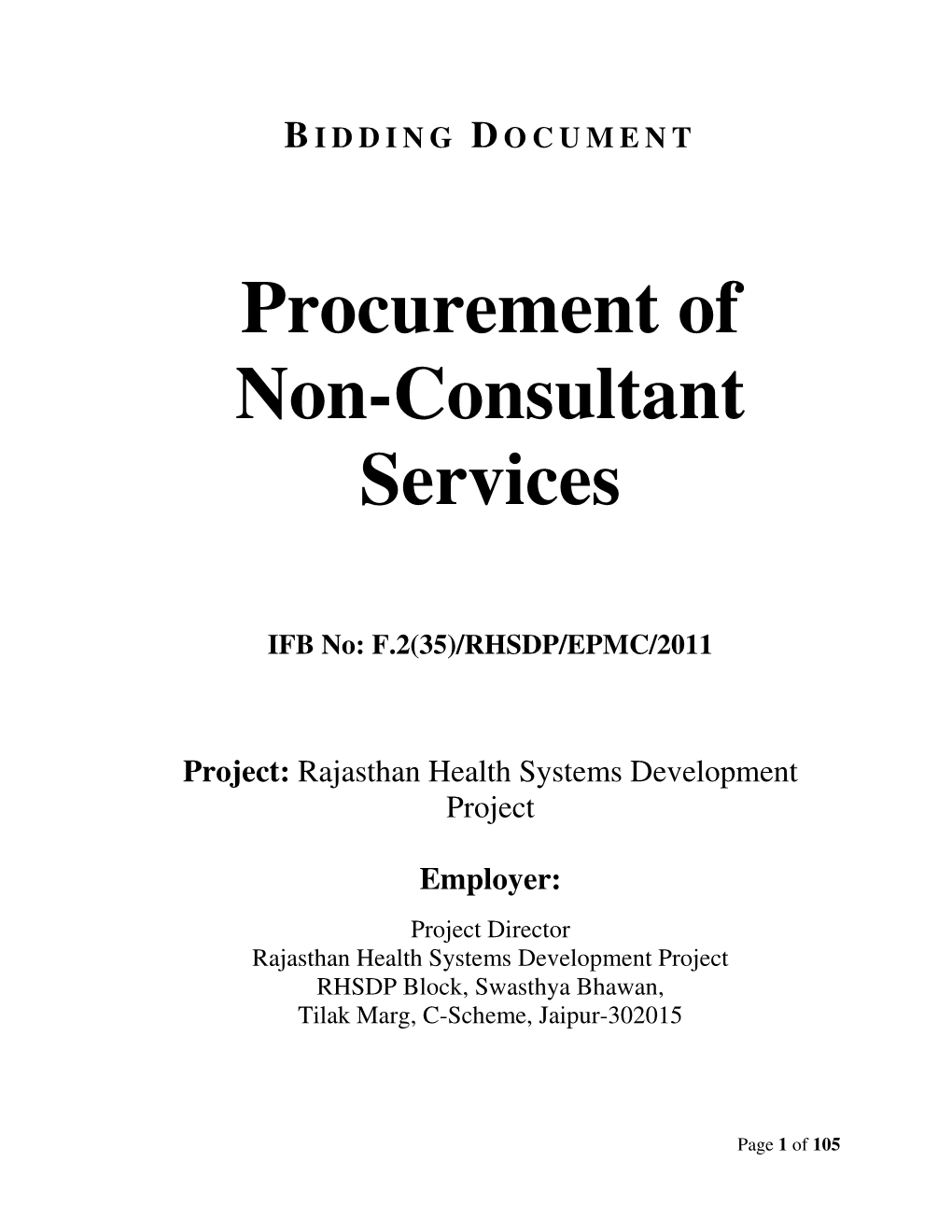 Procurement of Non-Consultant Services