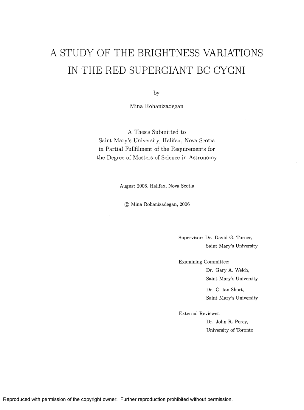 A Study of the Brightness Variations in the Red Supergiant Bc Cygni