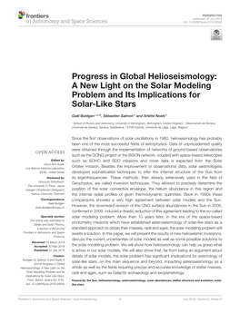 Progress in Global Helioseismology: a New Light on the Solar Modeling Problem and Its Implications for Solar-Like Stars