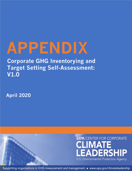 Corporate Ghg Inventorying and Target Setting Self-Assessment: V1.0