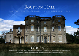 Bourton Hall BOURTON on DUNSMORE | RUGBY | WARWICKSHIRE | CV23 9QZ
