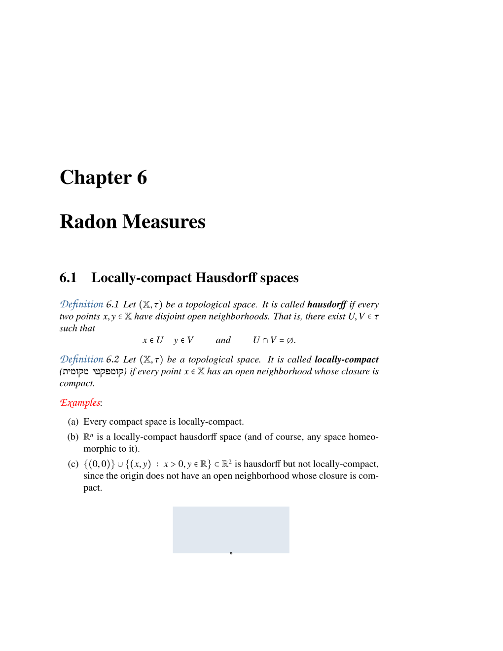 Chapter 6 Radon Measures