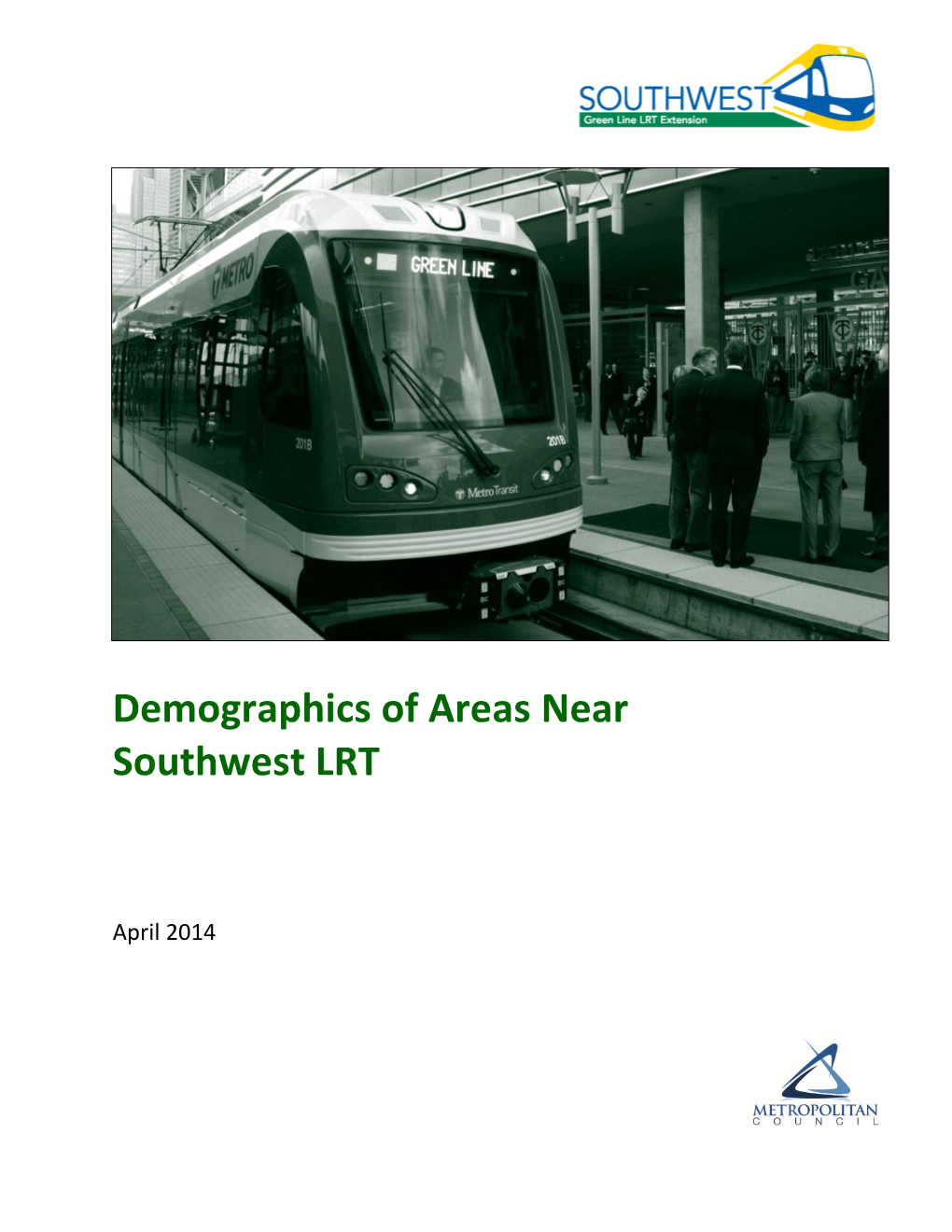 Demographics of Areas Near Southwest LRT