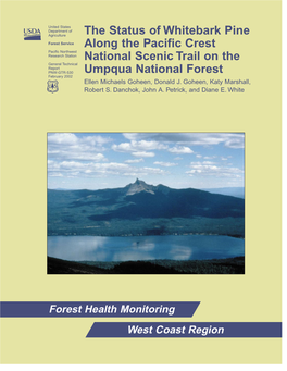The Status of Whitebark Pine Along the Pacific Crest National Scenic Trail on the Umpqua National Forest