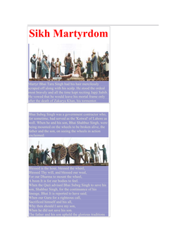 Sikh Martyrdom