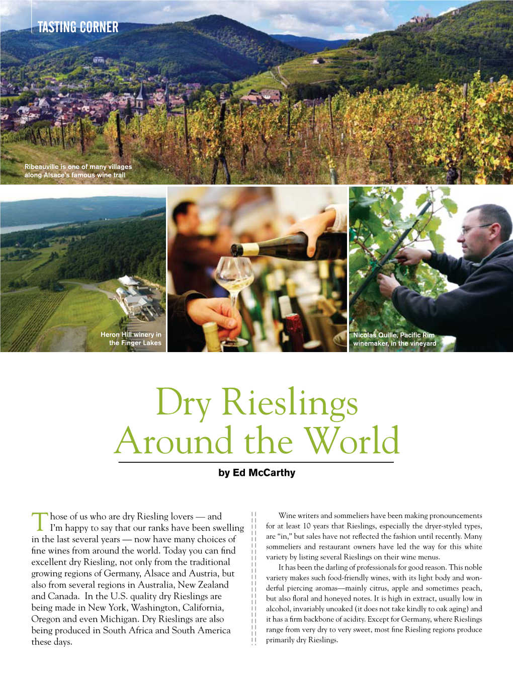 Dry Rieslings Around the World by Ed Mccarthy