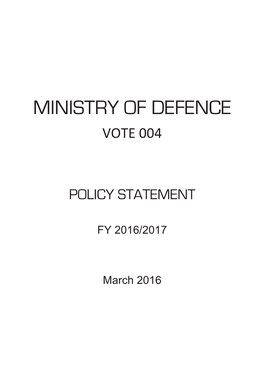 Ministry of Defence Vote 004