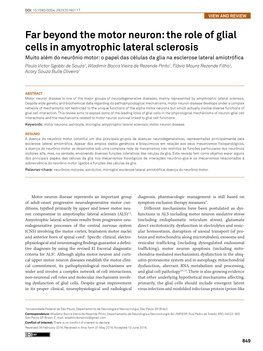 Far Beyond the Motor Neuron: the Role of Glial Cells in Amyotrophic Lateral