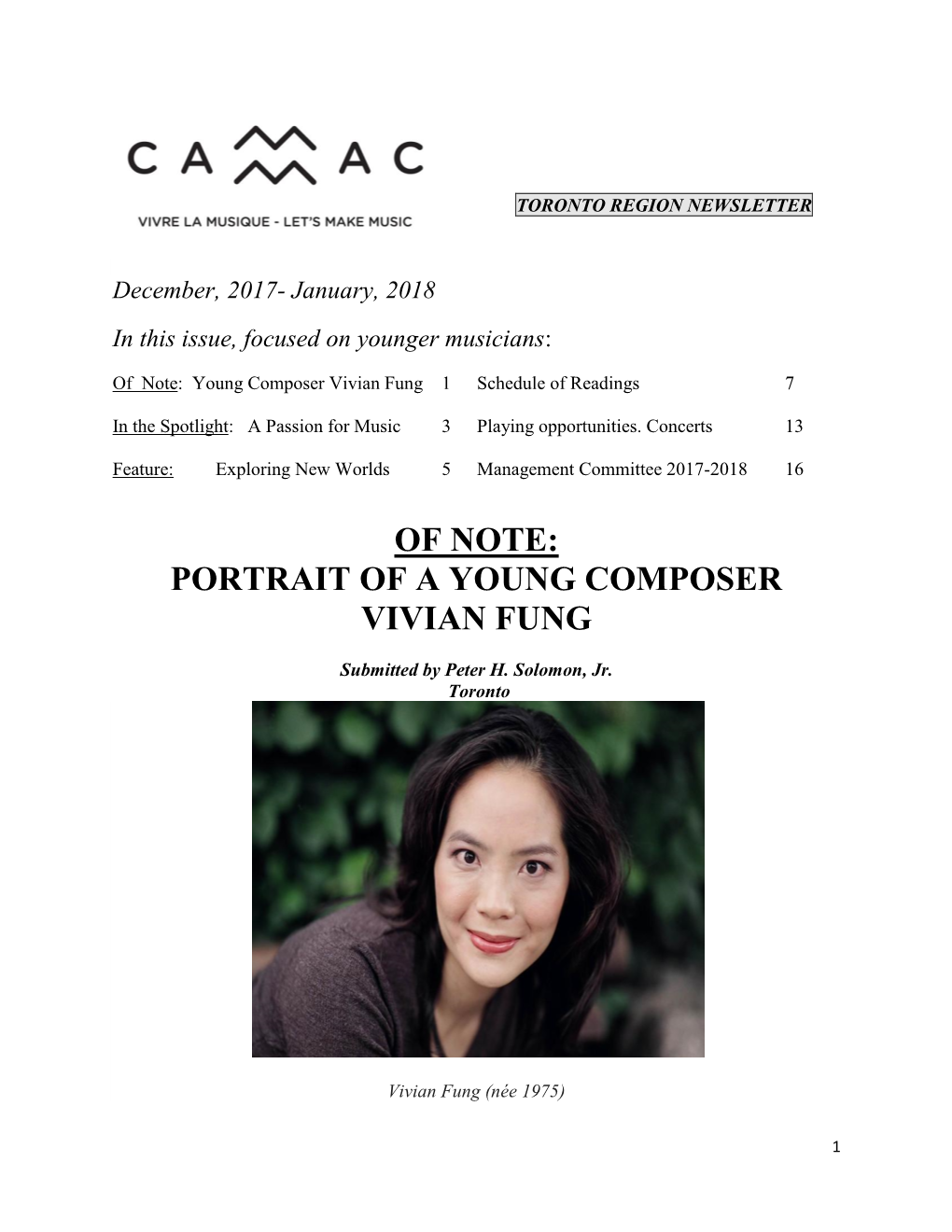 Of Note: Portrait of a Young Composer Vivian Fung