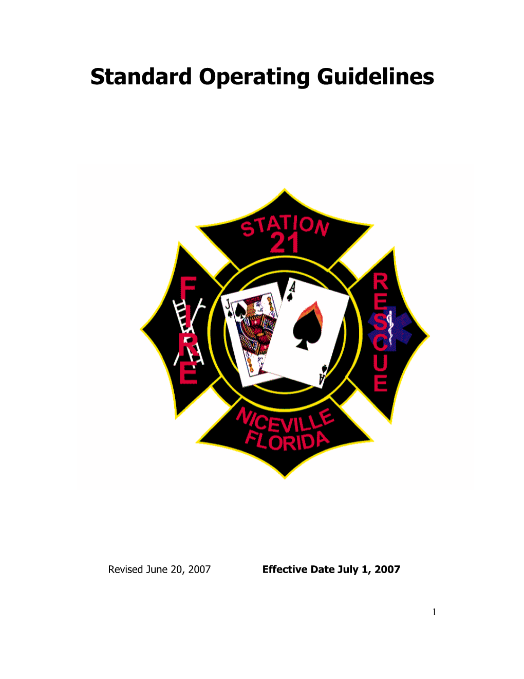 Standard Operating Guidelines