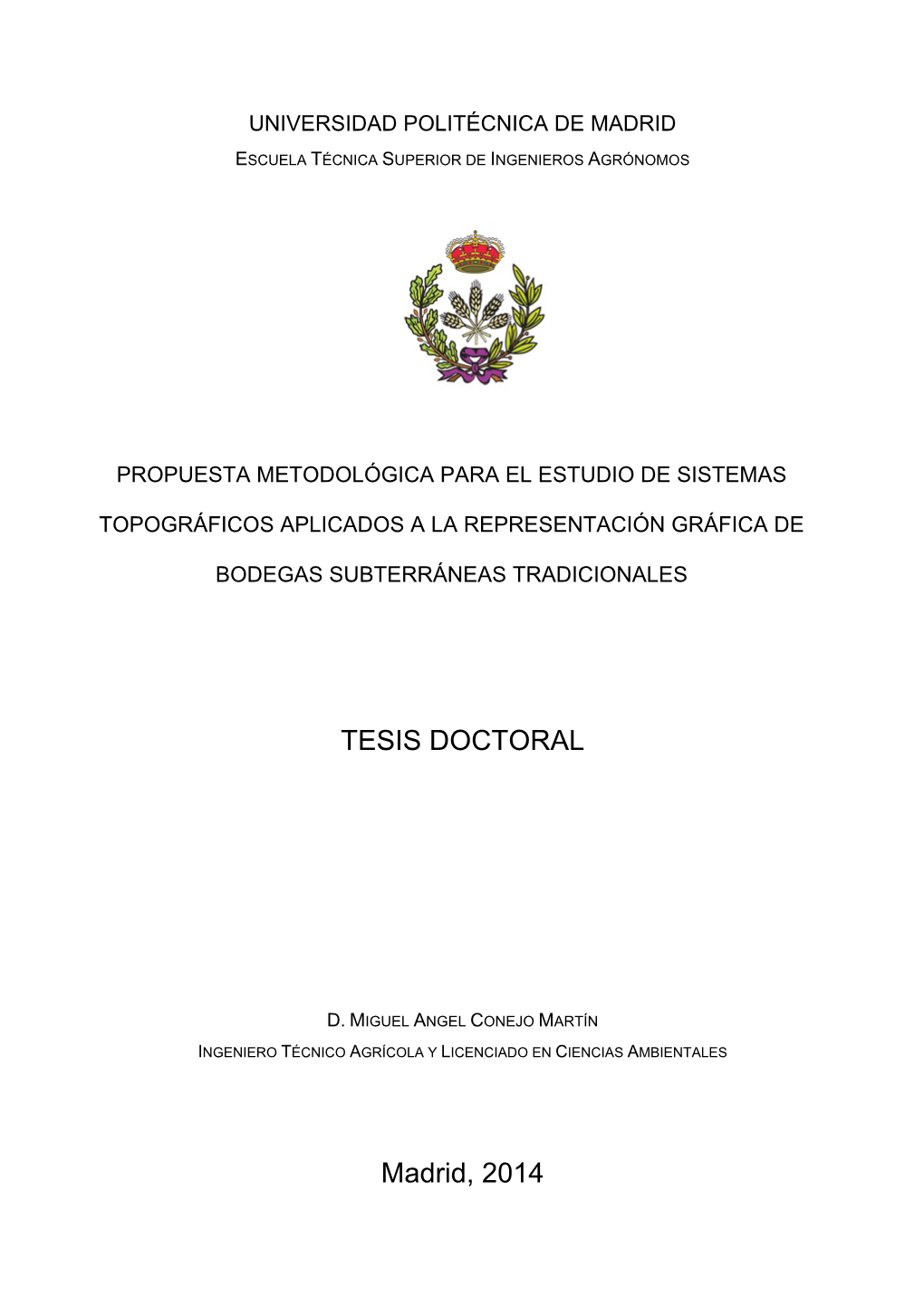 TESIS DOCTORAL Madrid, 2014