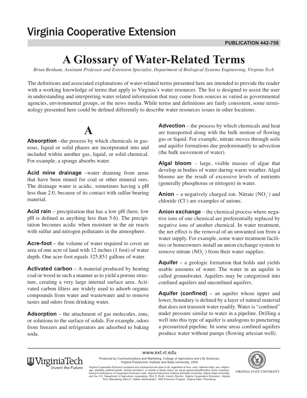 A Glossary of Water-Related Terms A