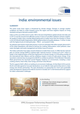 India: Environmental Issues