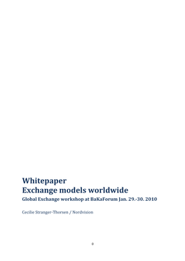 Whitepaper Exchange Models Worldwide