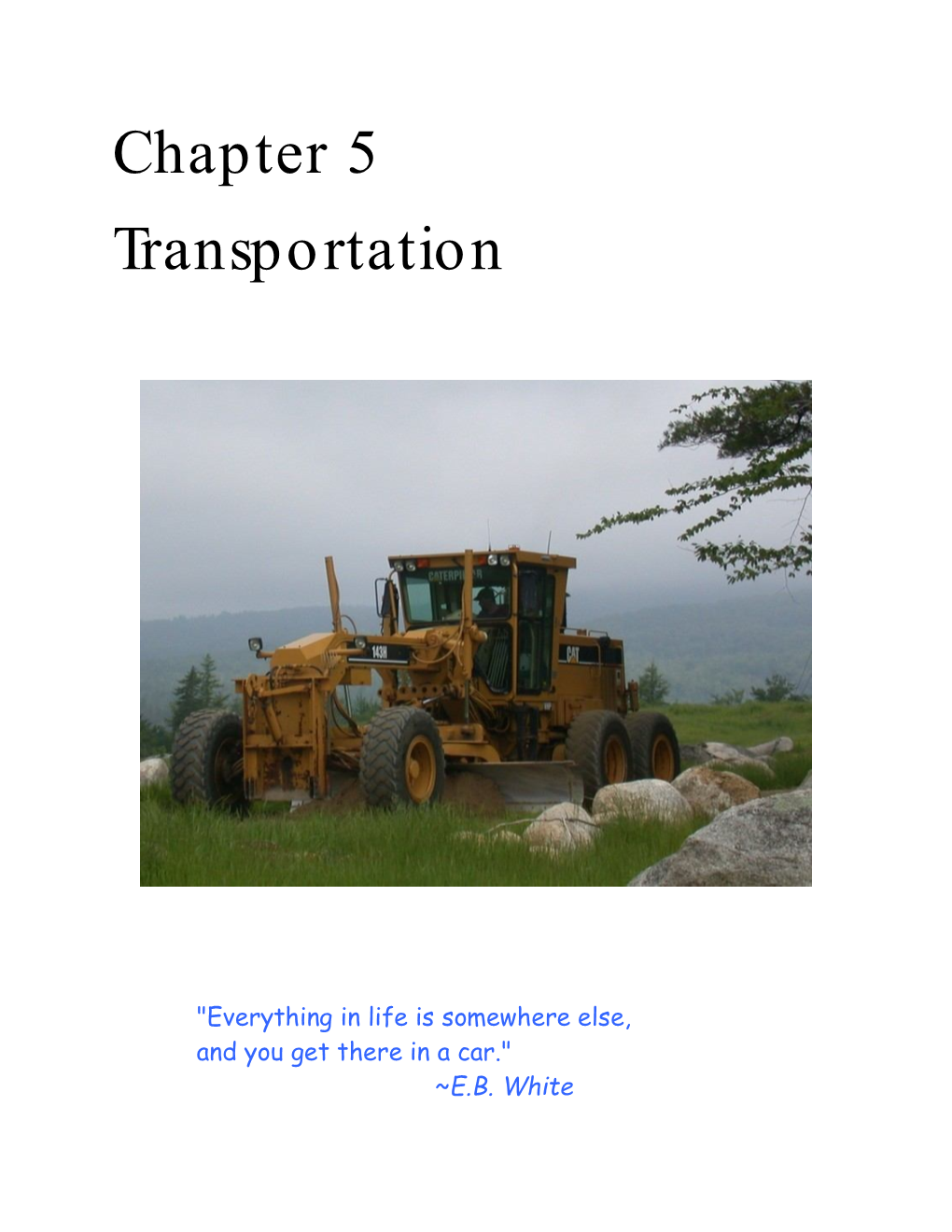 Chapter 5 Transportation