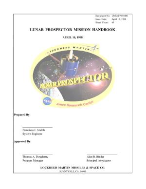 Lunar Prospector Mission Handbook