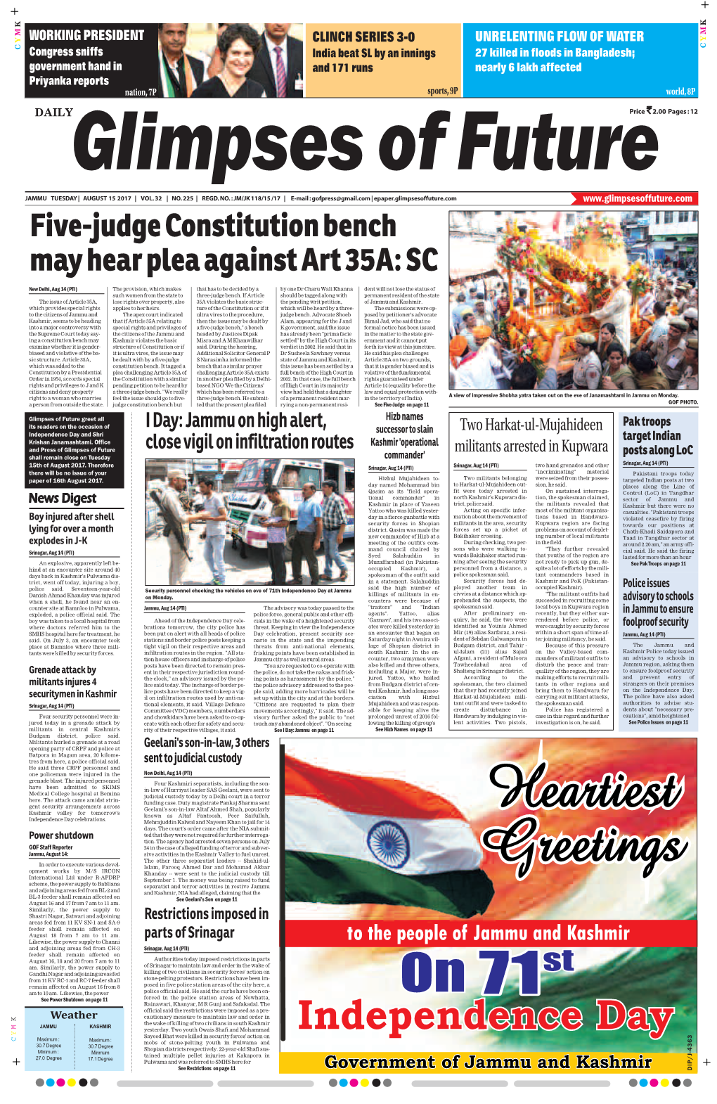 Five-Judge Constitution Bench May Hear Plea Against Art 35A: SC