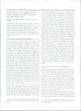 Seated Memory: New Insights Into Near Eastern Neolithic Mortuary Variability from Tell Halula, Syria