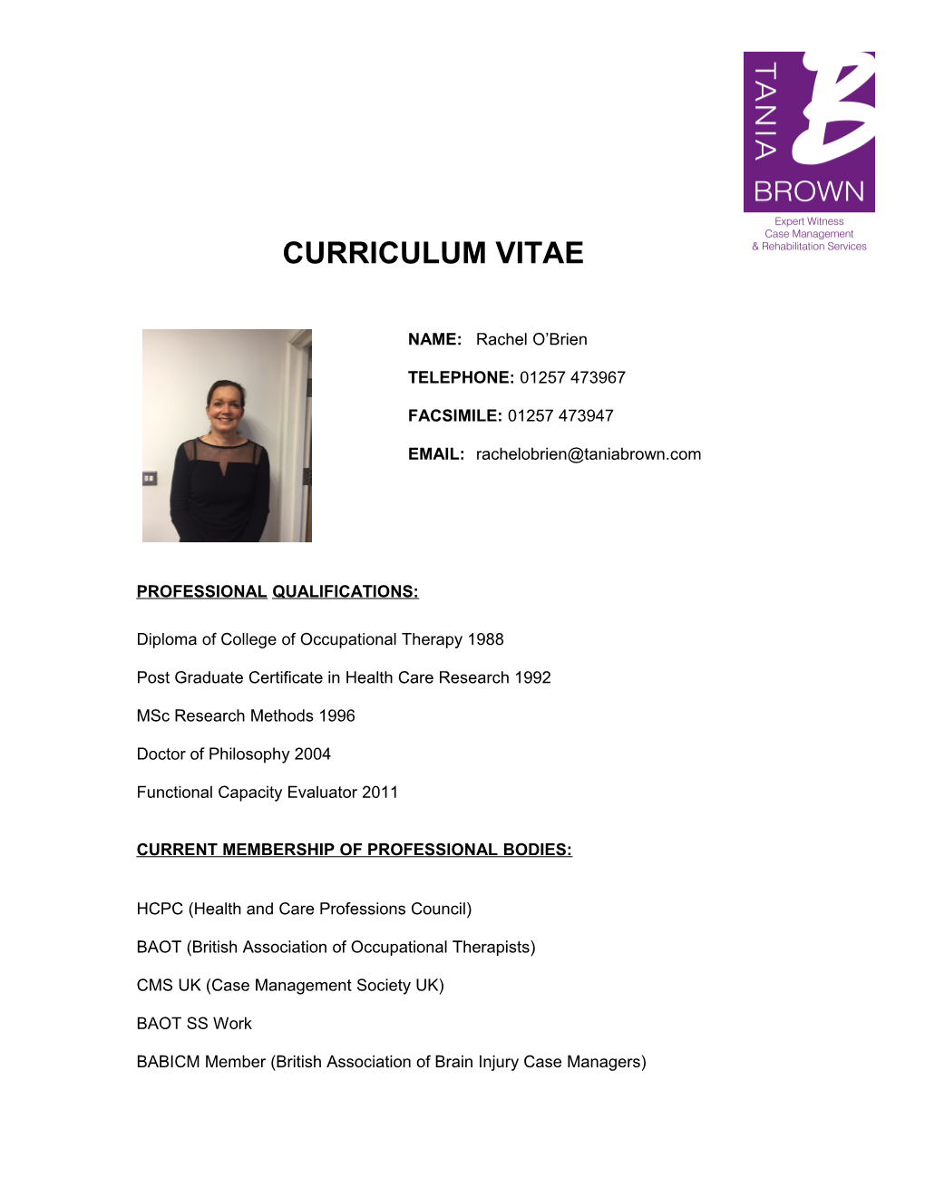 Curriculum Vitae s285