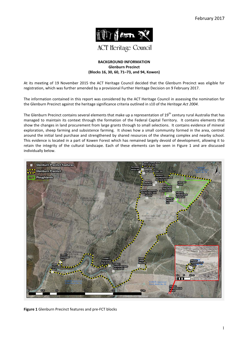 Glenburn Precinct (Blocks 16, 30, 60, 71–73, and 94, Kowen)