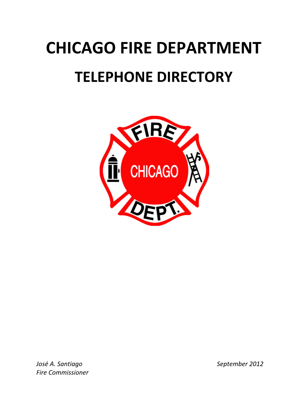 Chicago Fire Department Telephone Directory