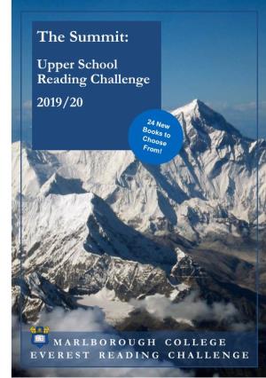 The Summit: Upper School Reading Challenge 2019/20