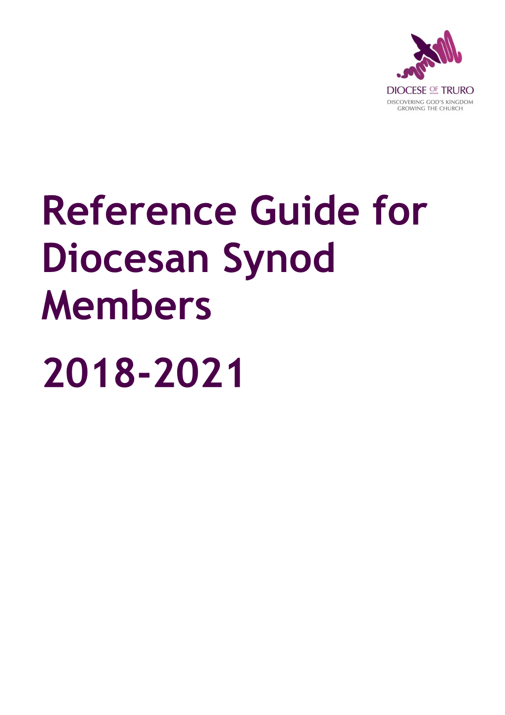 Reference Guide for Diocesan Synod Members 2018-2021