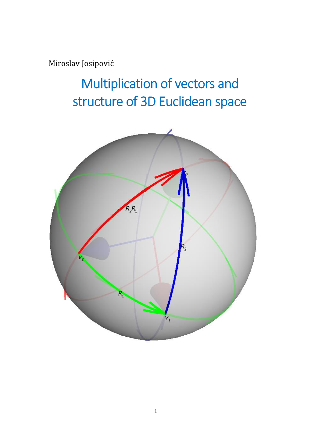 Multiplication of Vectors and Structure of 3D Euclidean Space
